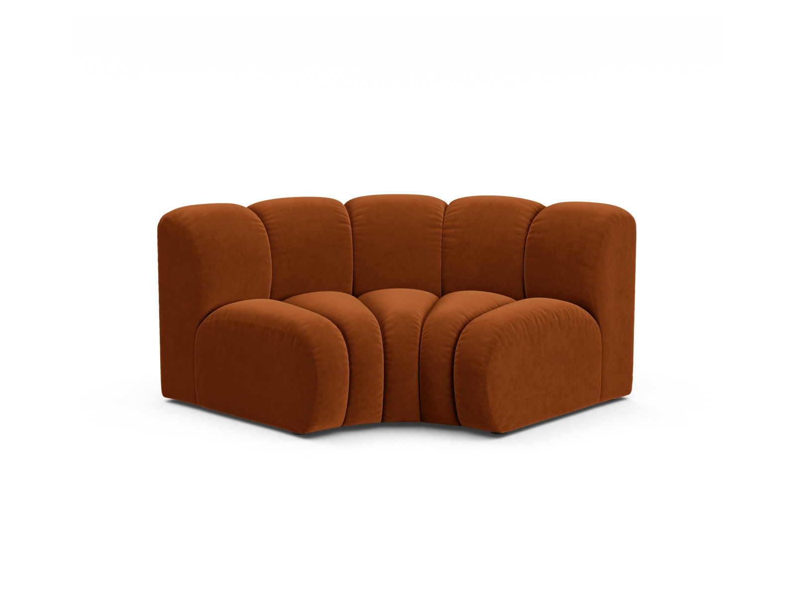 Velvet Modul Corner, "Lupine", 1 Seat, 185x95x70
