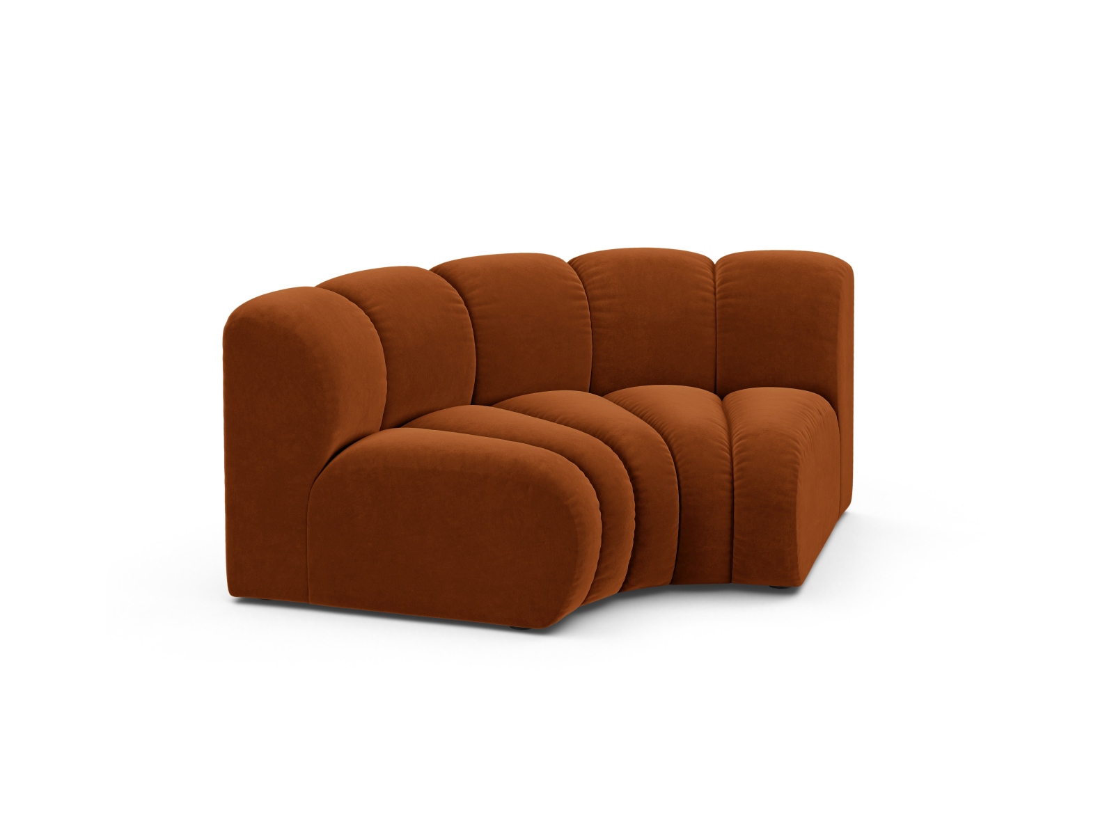 Velvet Modul Corner, "Lupine", 1 Seat, 185x95x70
