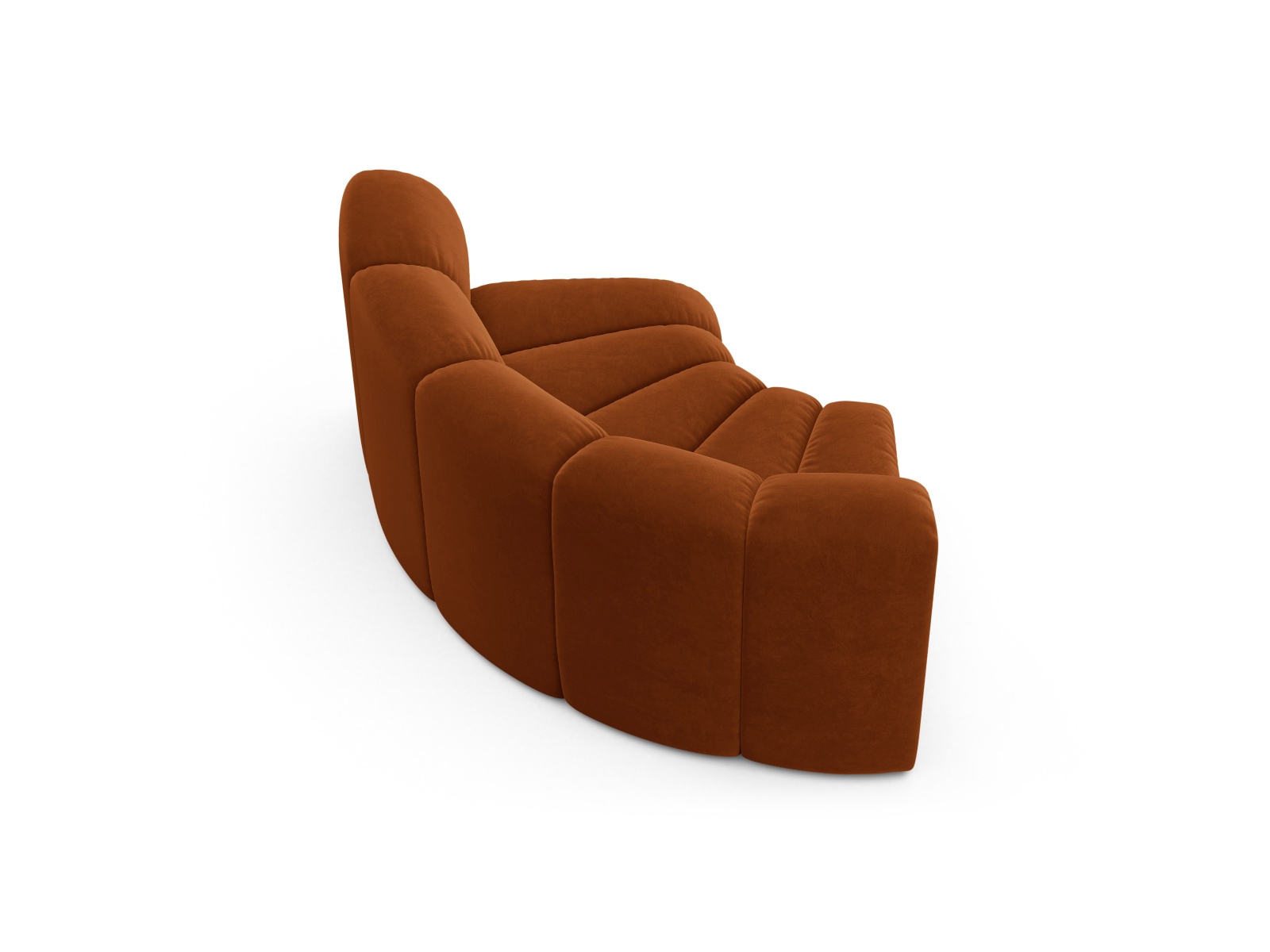 Velvet Modul Corner, "Lupine", 1 Seat, 185x95x70