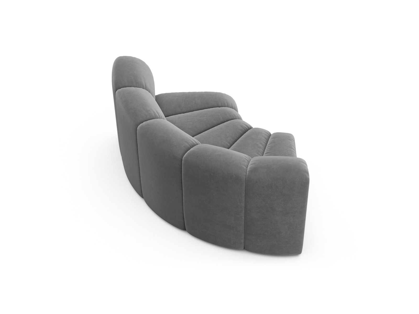 Velvet Modul Corner, "Lupine", 1 Seat, 185x95x70