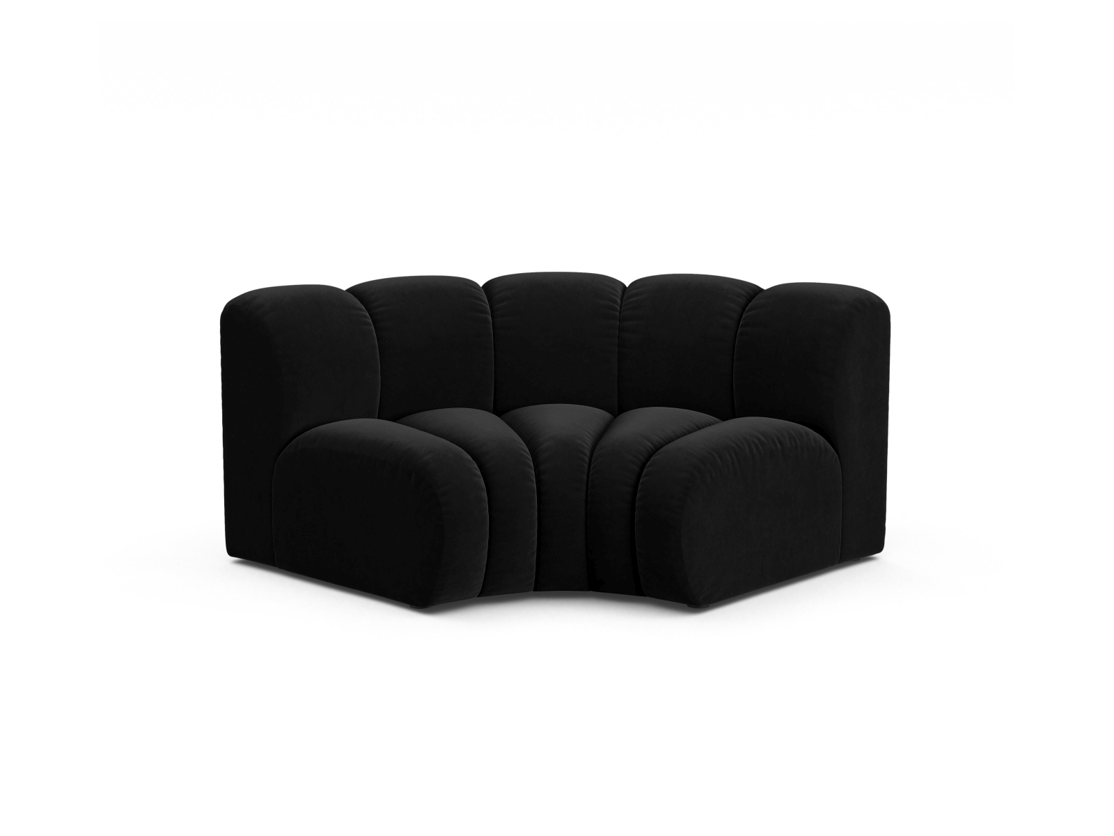 Velvet Modul Corner, "Lupine", 1 Seat, 185x95x70