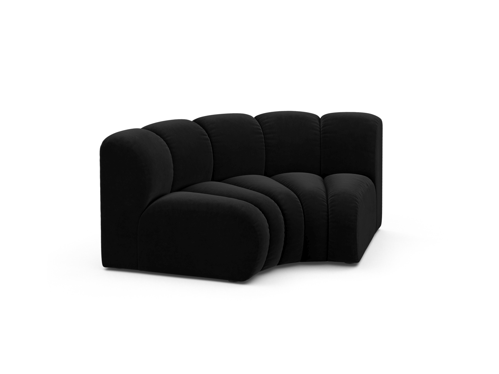 Velvet Modul Corner, "Lupine", 1 Seat, 185x95x70
