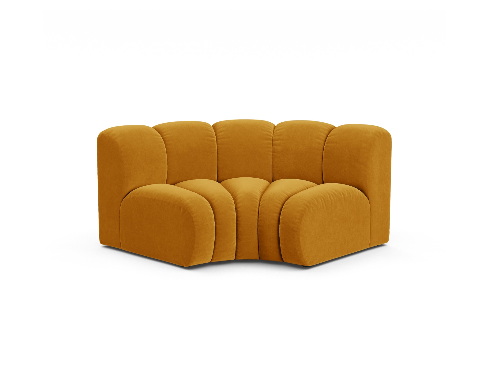 Velvet Modul Corner, "Lupine", 1 Seat, 185x95x70