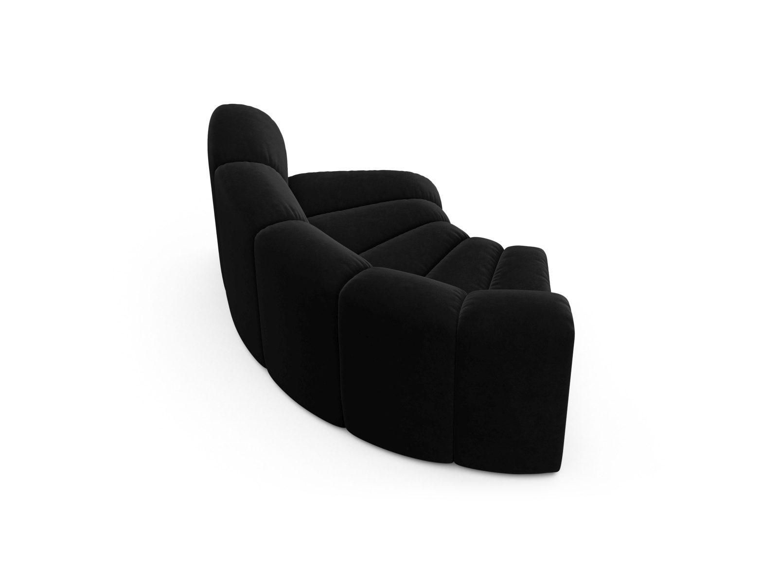 Velvet Modul Corner, "Lupine", 1 Seat, 185x95x70