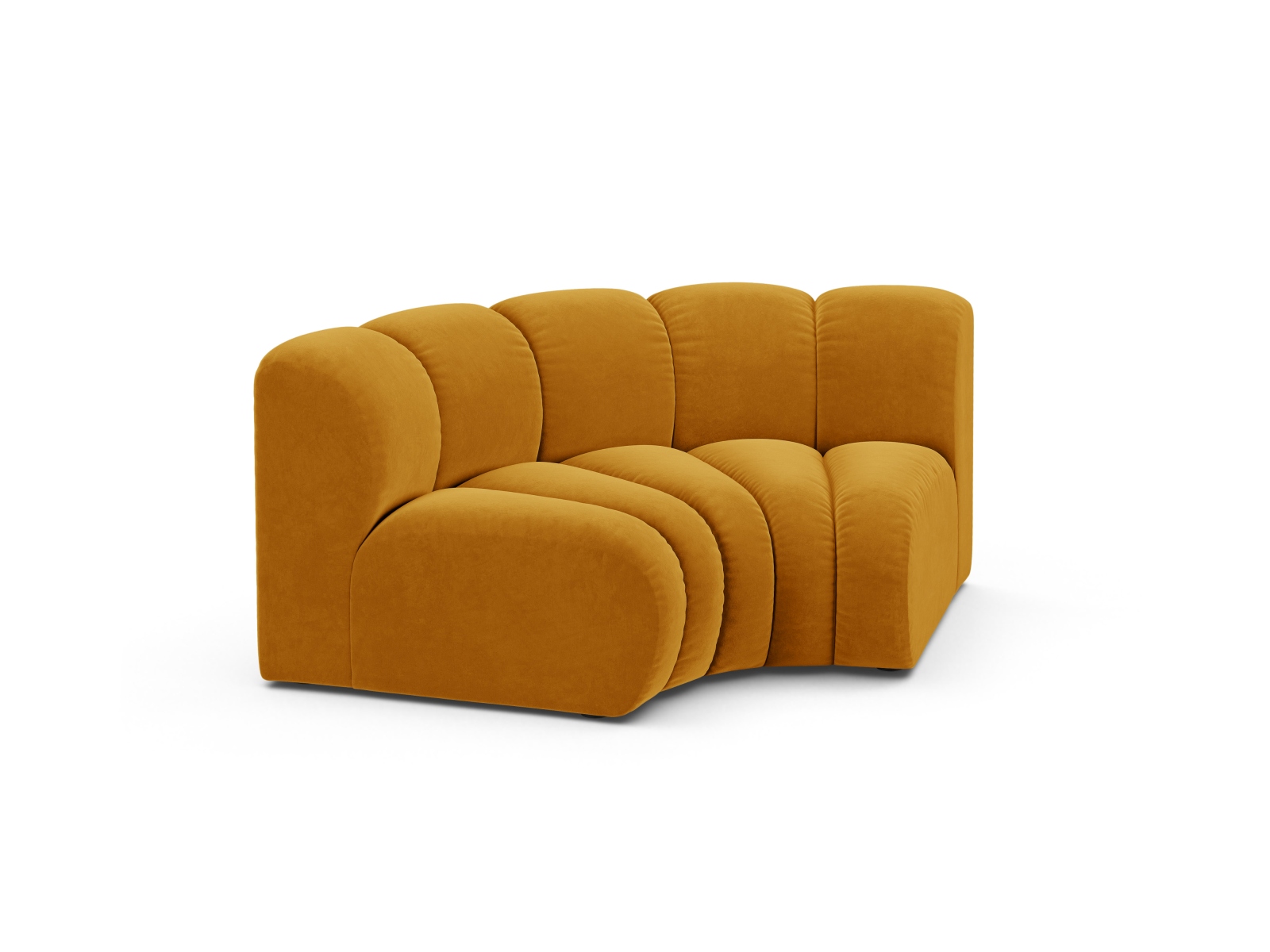 Velvet Modul Corner, "Lupine", 1 Seat, 185x95x70