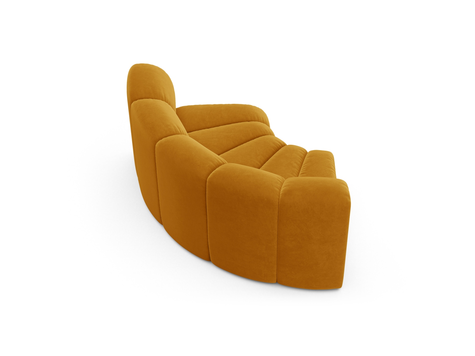 Velvet Modul Corner, "Lupine", 1 Seat, 185x95x70