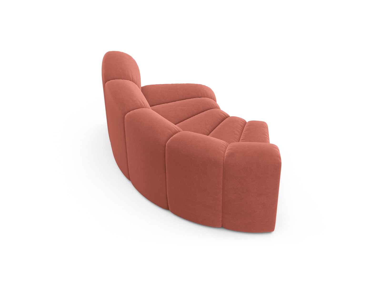 Velvet Modul Corner, "Lupine", 1 Seat, 185x95x70