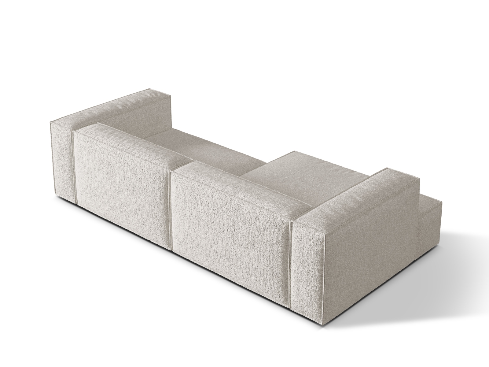 Boucle Modular Left Corner Sofa, "Nuria", 4 Seats, 292x147x72