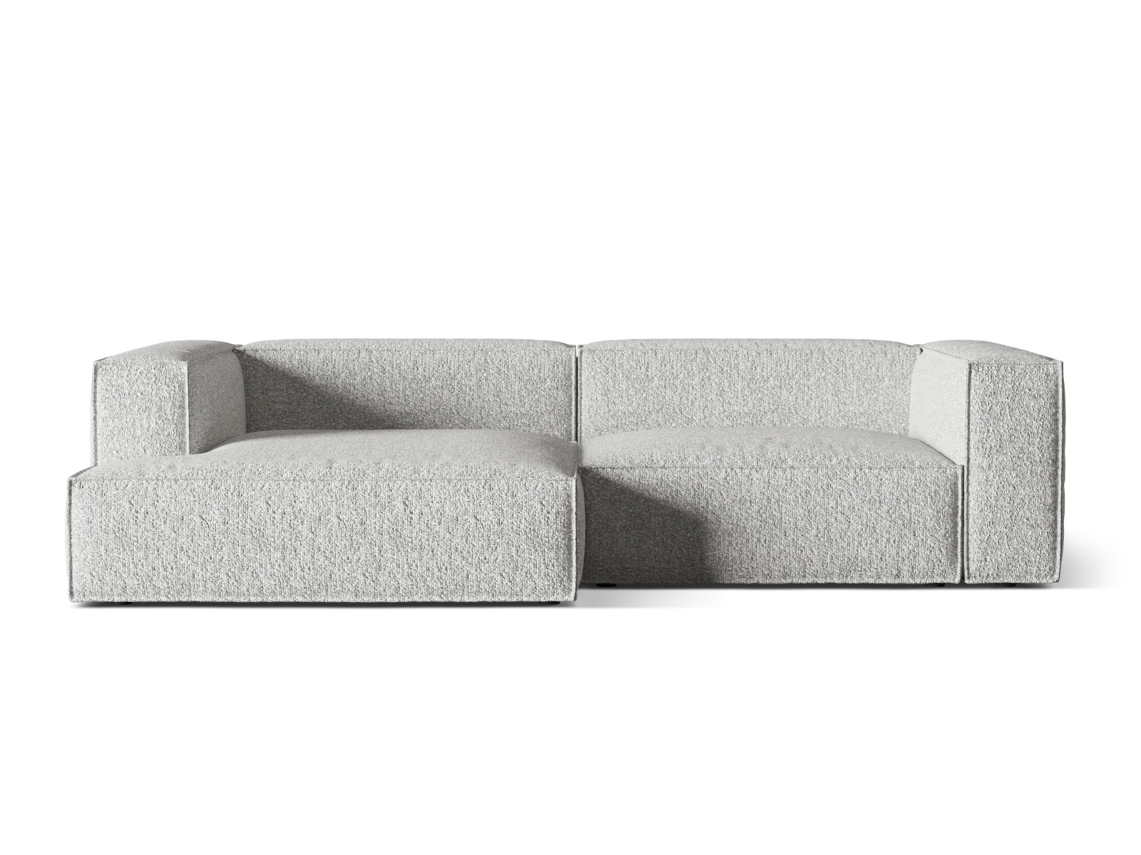 Boucle Modular Left Corner Sofa, "Nuria", 4 Seats, 292x147x72