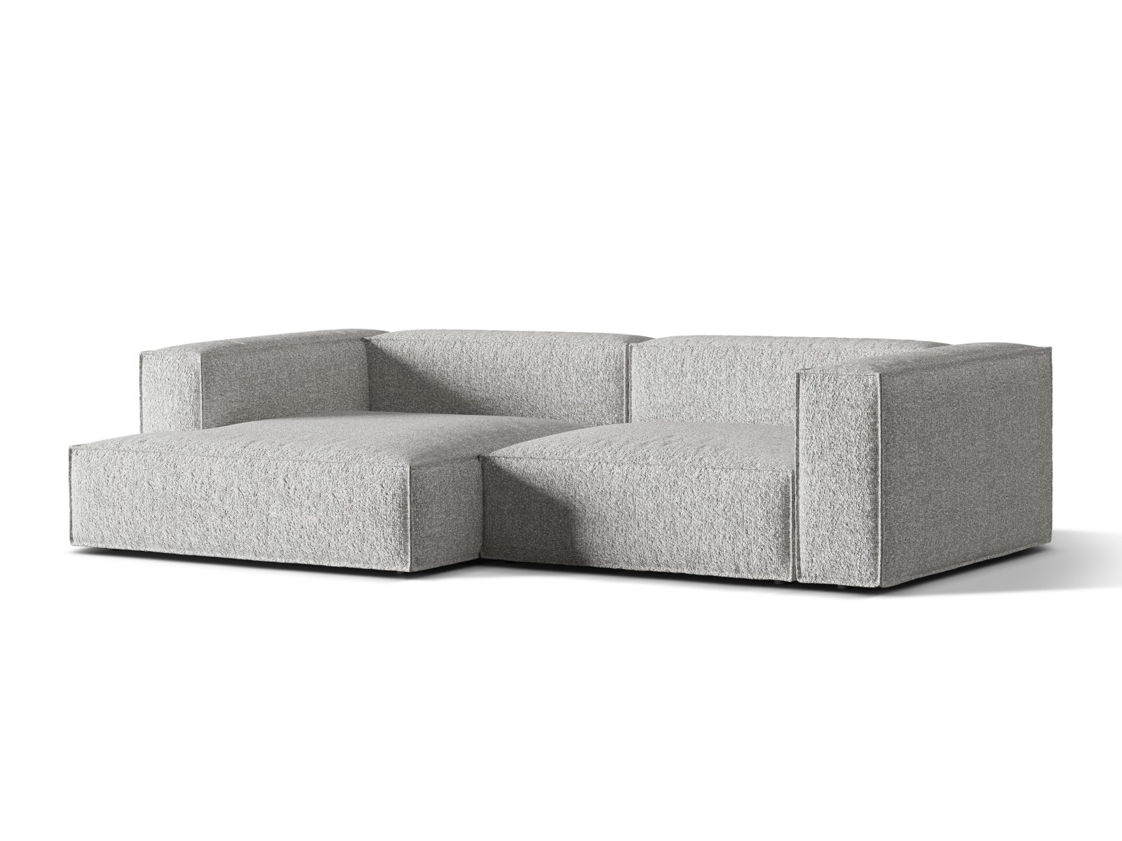 Boucle Modular Left Corner Sofa, "Nuria", 4 Seats, 292x147x72