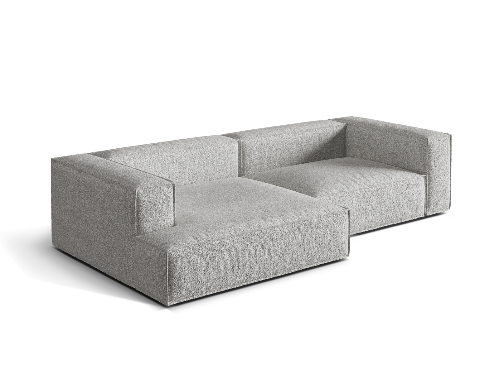Boucle Modular Left Corner Sofa, "Nuria", 4 Seats, 292x147x72