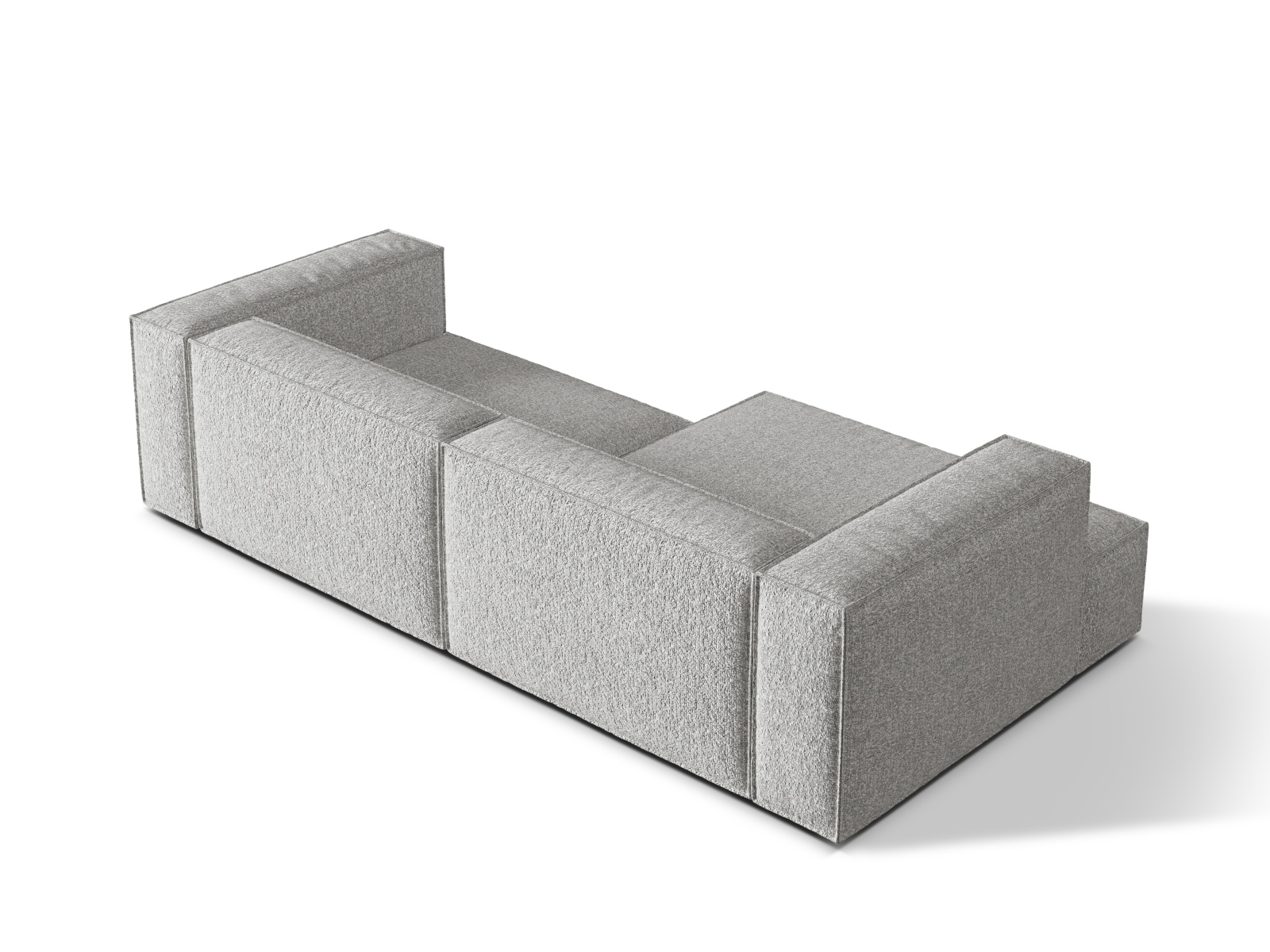 Boucle Modular Left Corner Sofa, "Nuria", 4 Seats, 292x147x72