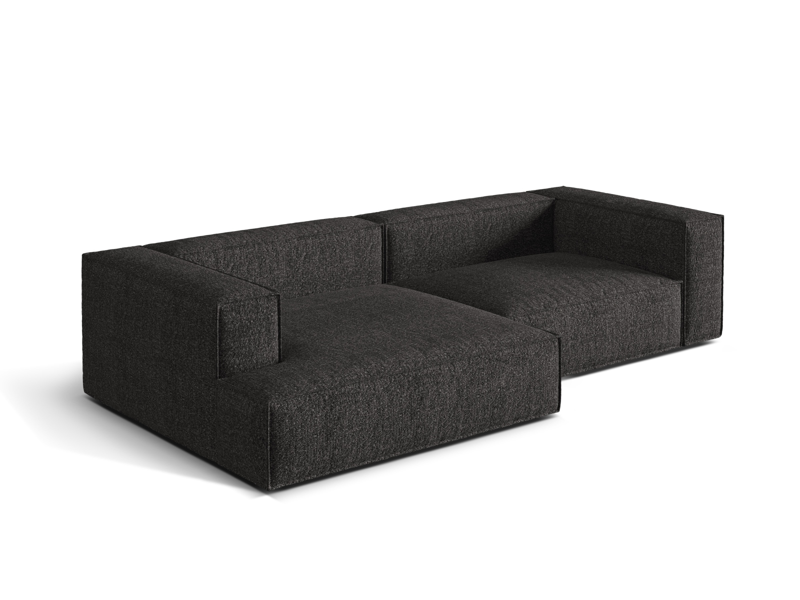 Boucle Modular Left Corner Sofa, "Nuria", 4 Seats, 292x147x72