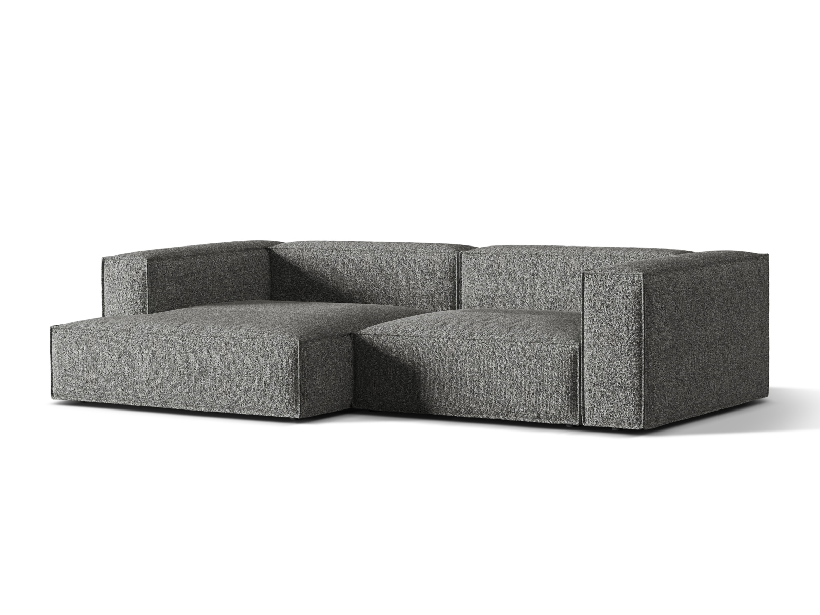 Boucle Modular Left Corner Sofa, "Nuria", 4 Seats, 292x147x72