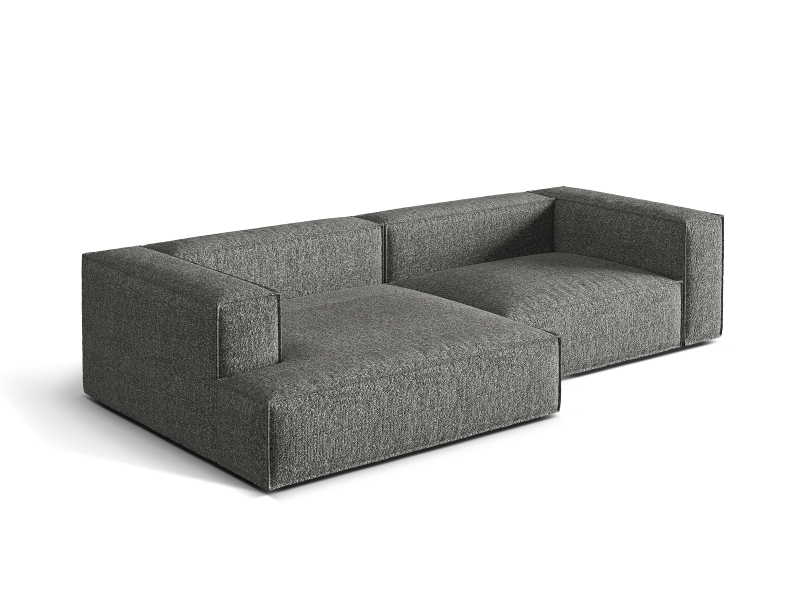 Boucle Modular Left Corner Sofa, "Nuria", 4 Seats, 292x147x72