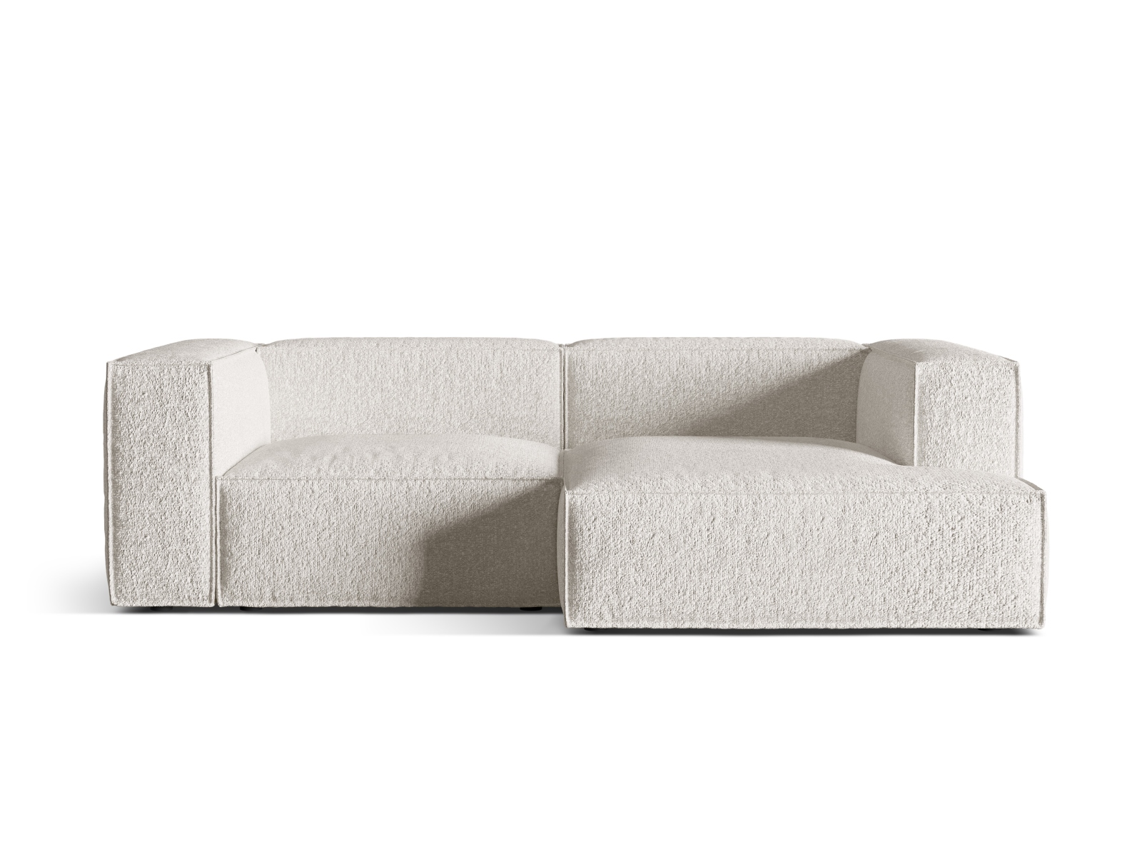 Boucle Modular Right Corner Sofa, "Nuria", 3 Seats, 252x147x72