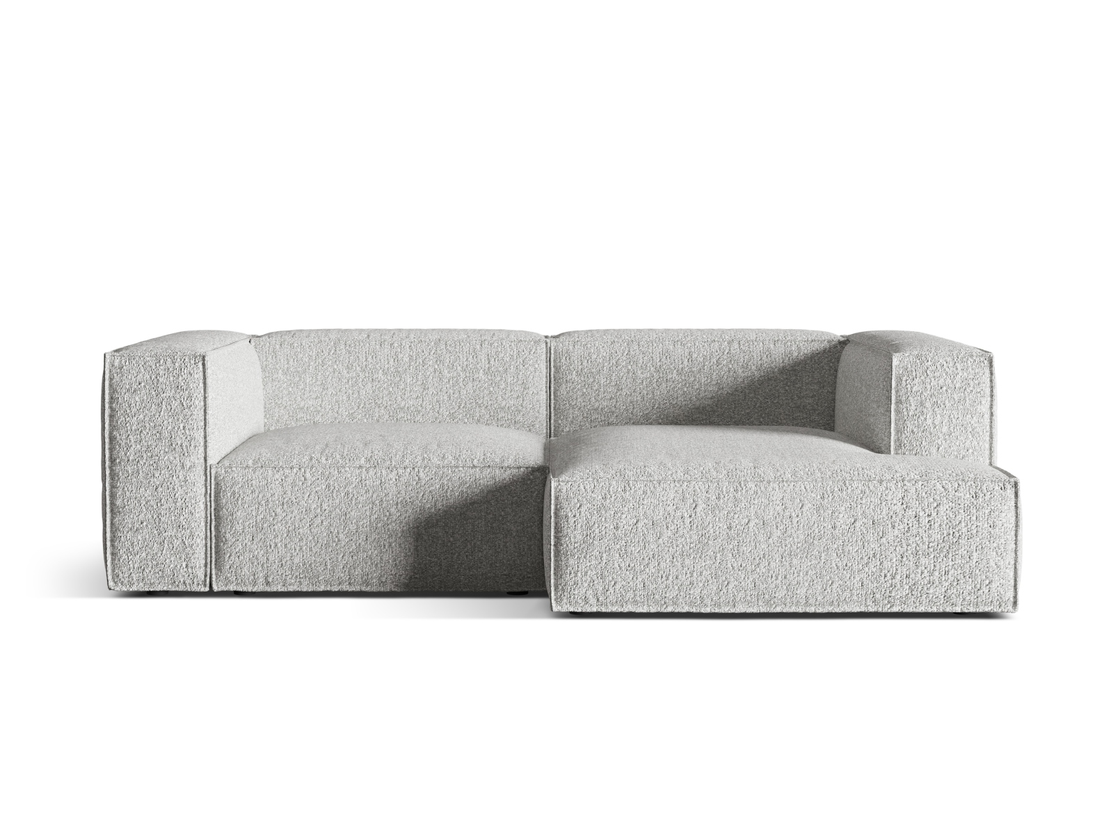 Boucle Modular Right Corner Sofa, "Nuria", 3 Seats, 252x147x72