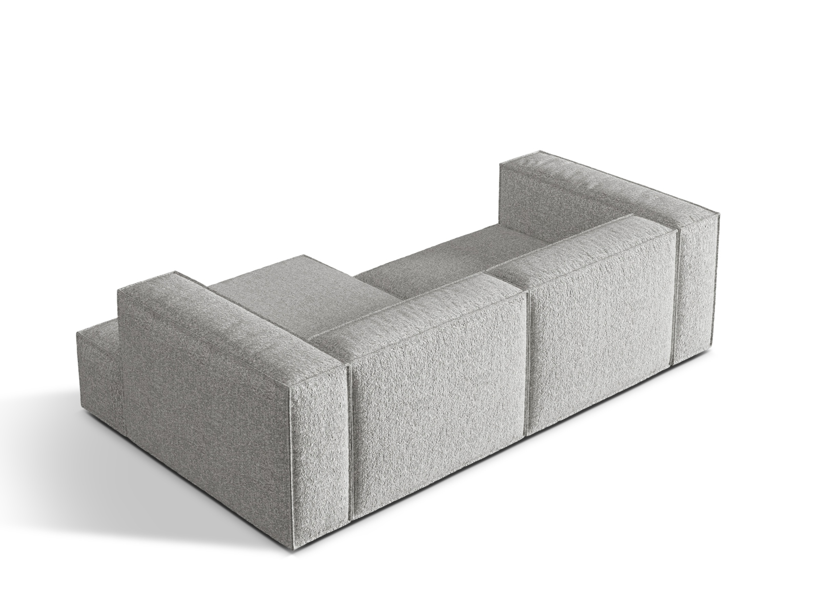 Boucle Modular Right Corner Sofa, "Nuria", 3 Seats, 252x147x72