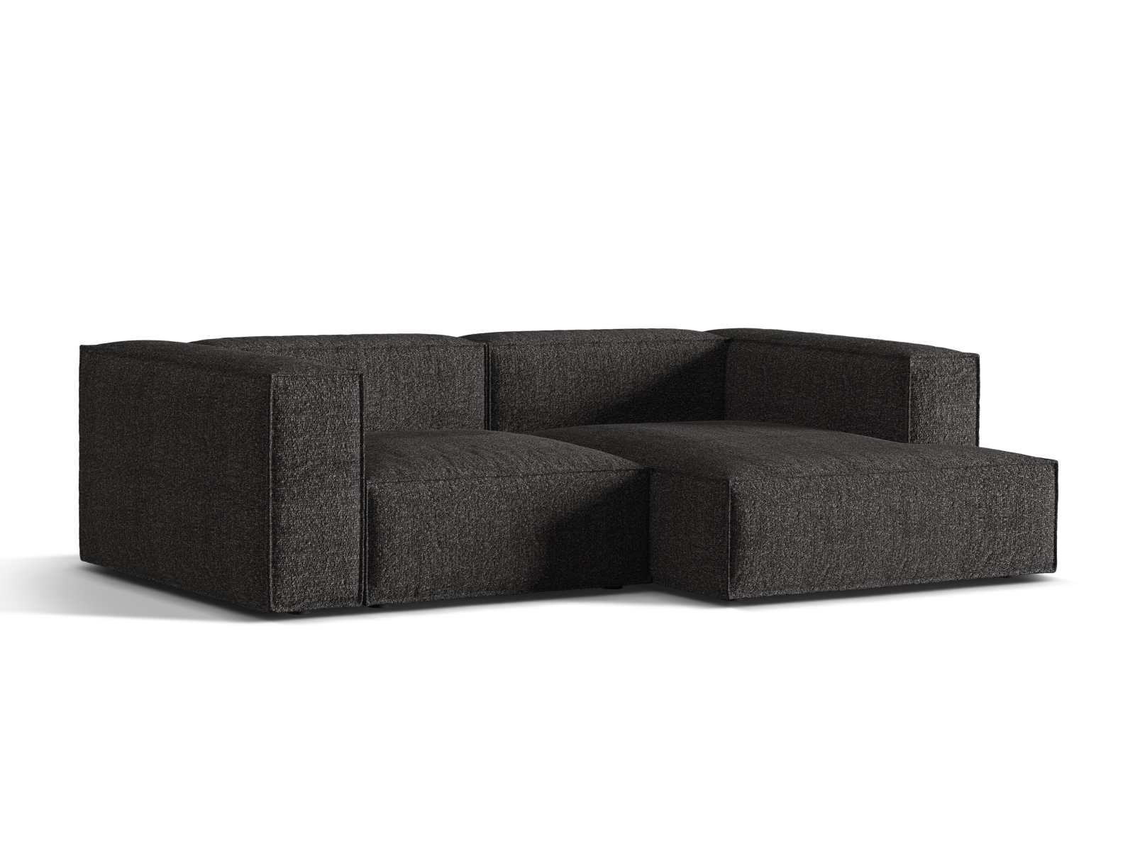 Boucle Modular Right Corner Sofa, "Nuria", 3 Seats, 252x147x72