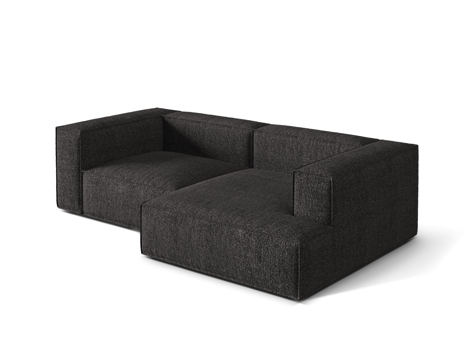 Boucle Modular Right Corner Sofa, "Nuria", 3 Seats, 252x147x72