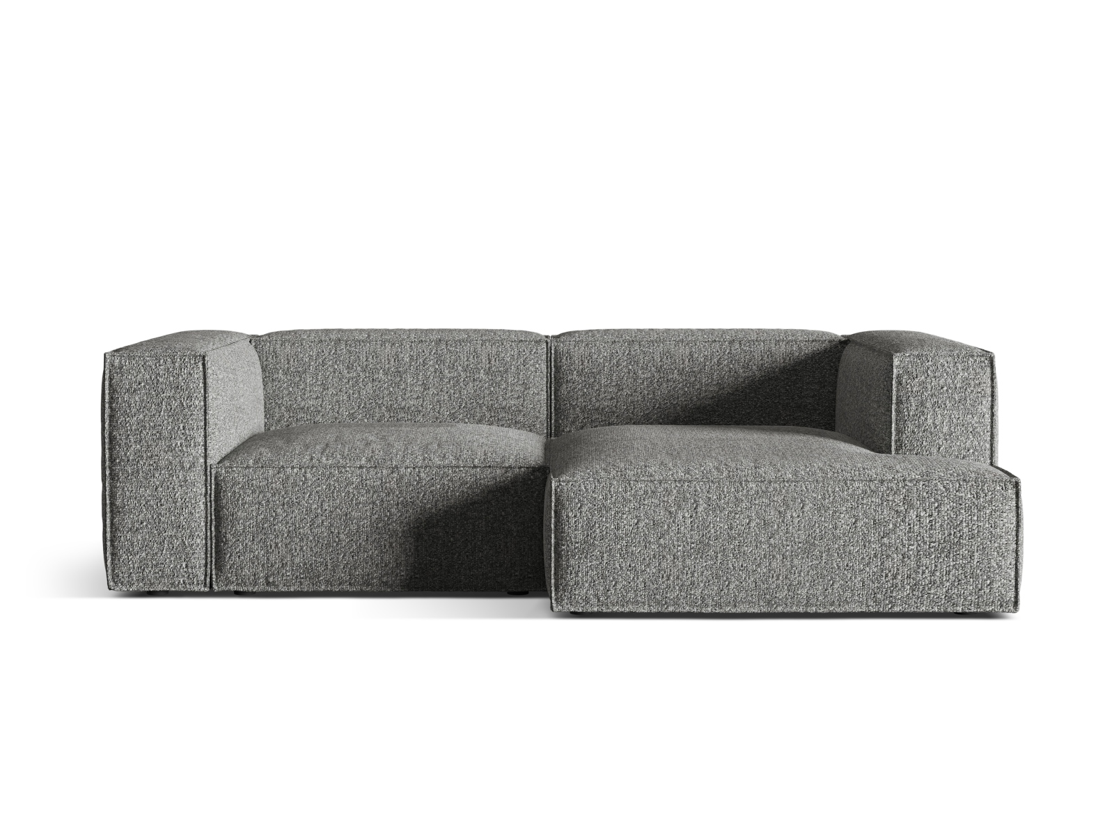 Boucle Modular Right Corner Sofa, "Nuria", 3 Seats, 252x147x72