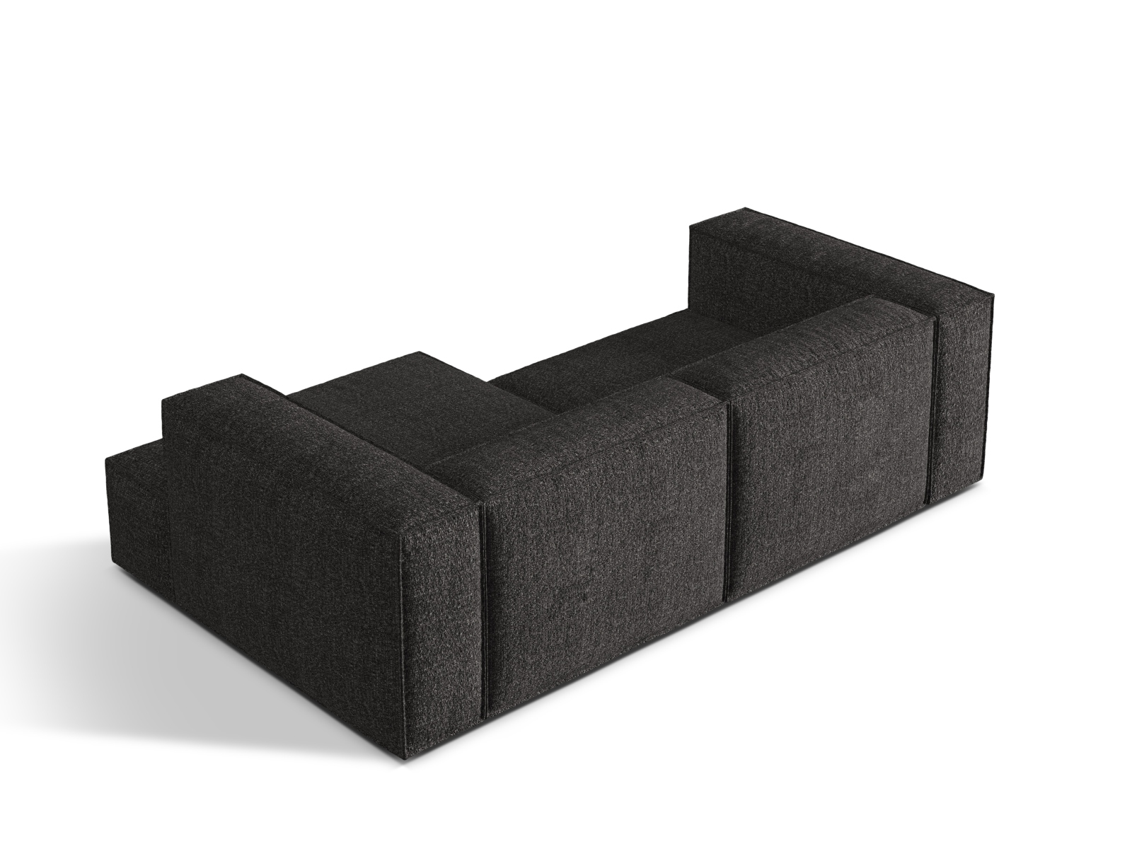 Boucle Modular Right Corner Sofa, "Nuria", 3 Seats, 252x147x72