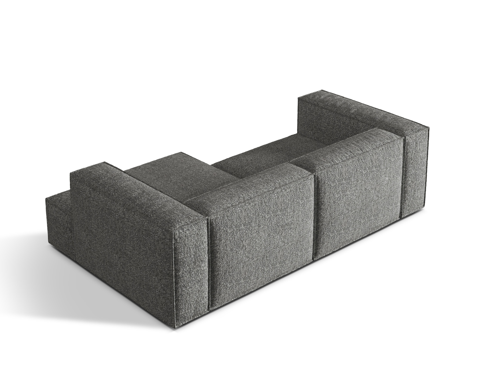 Boucle Modular Right Corner Sofa, "Nuria", 3 Seats, 252x147x72