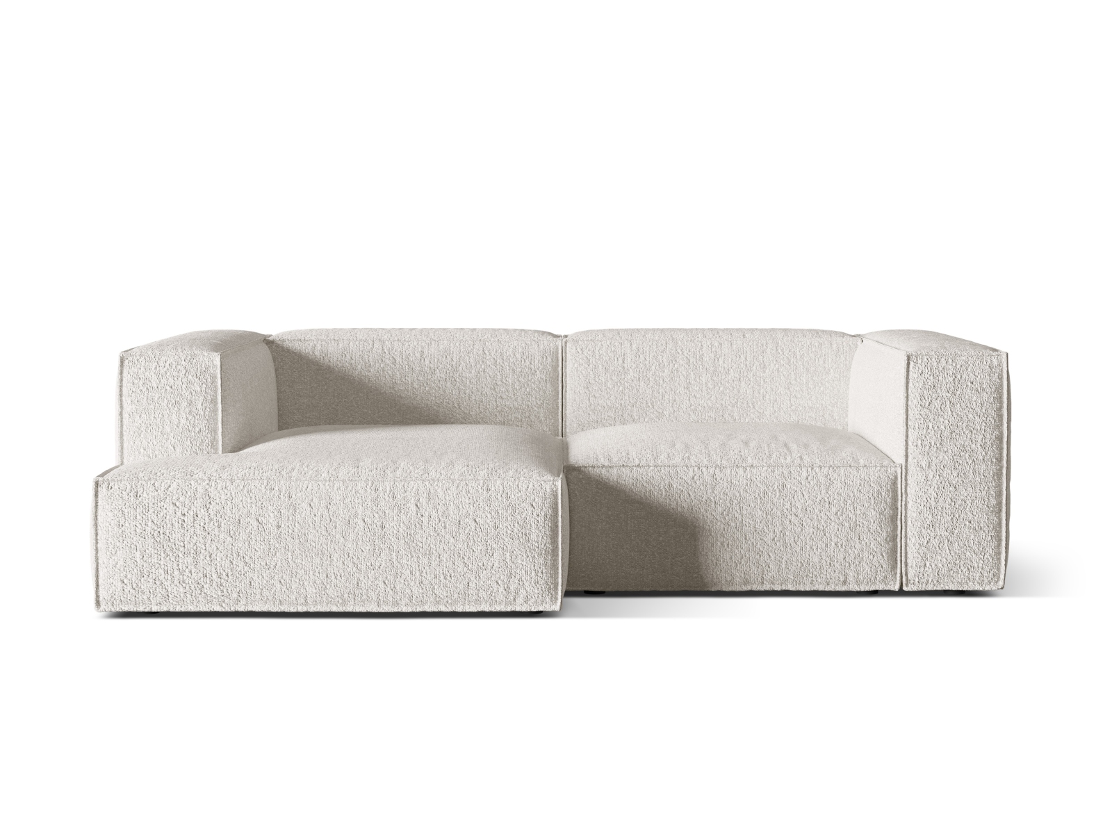 Boucle Modular Left Corner Sofa, "Nuria", 3 Seats, 252x147x72