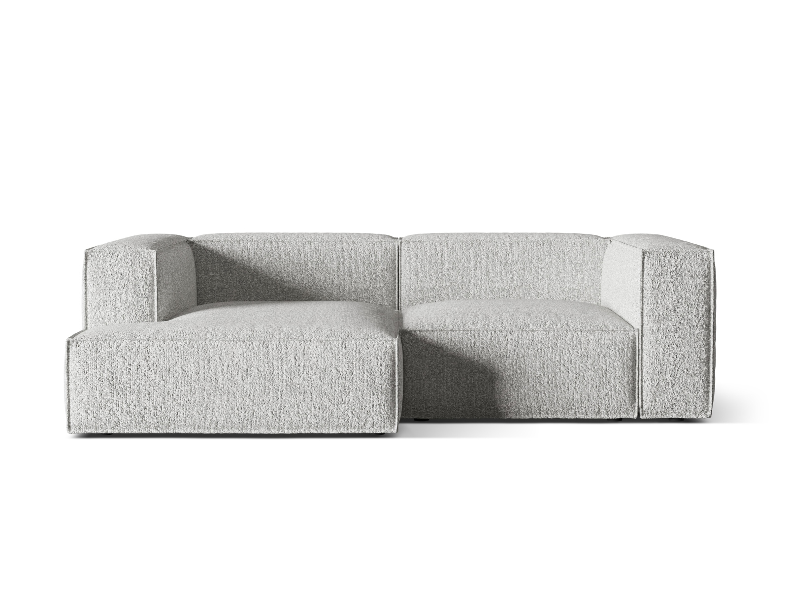 Boucle Modular Left Corner Sofa, "Nuria", 3 Seats, 252x147x72