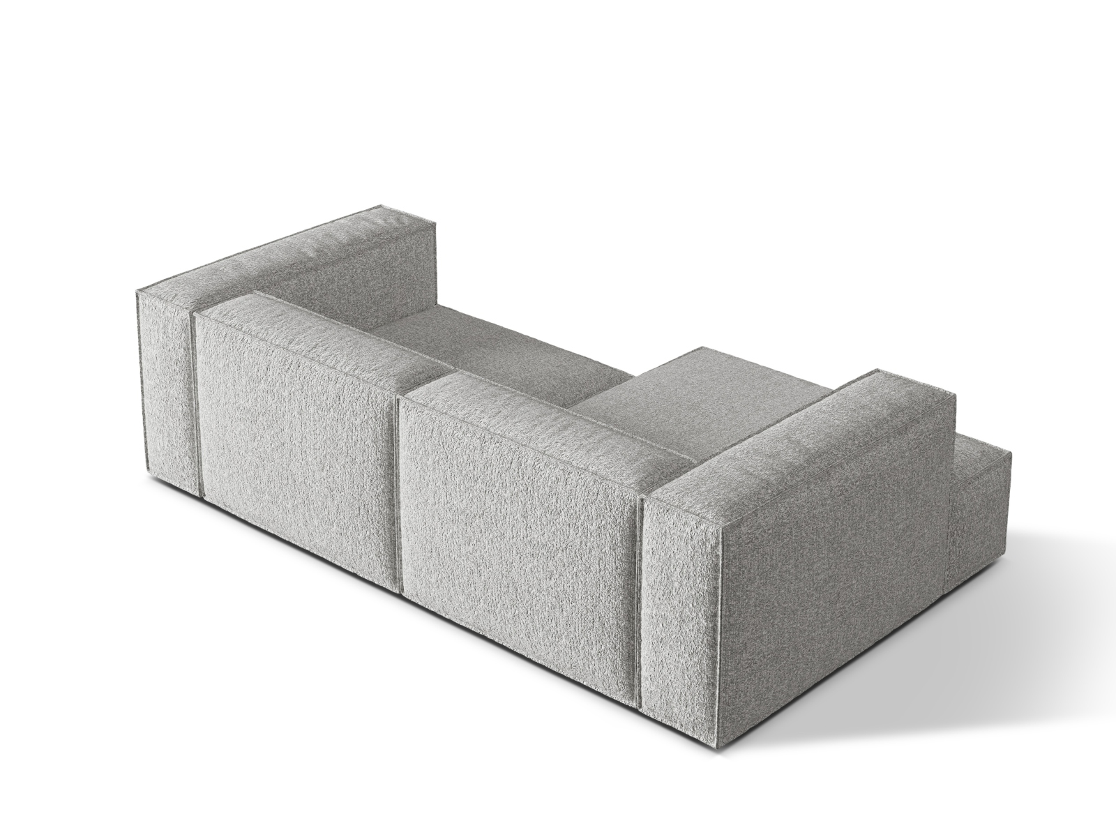 Boucle Modular Left Corner Sofa, "Nuria", 3 Seats, 252x147x72