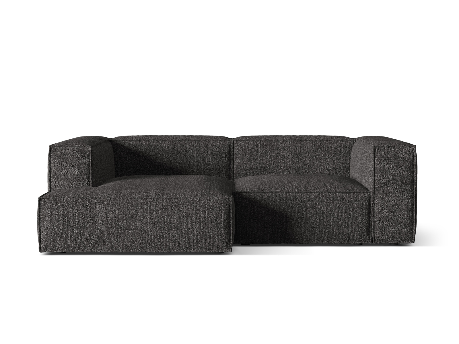 Boucle Modular Left Corner Sofa, "Nuria", 3 Seats, 252x147x72