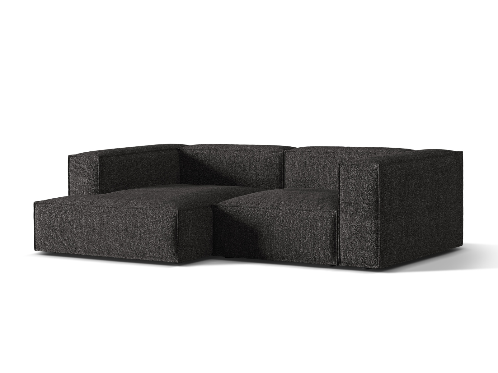 Boucle Modular Left Corner Sofa, "Nuria", 3 Seats, 252x147x72