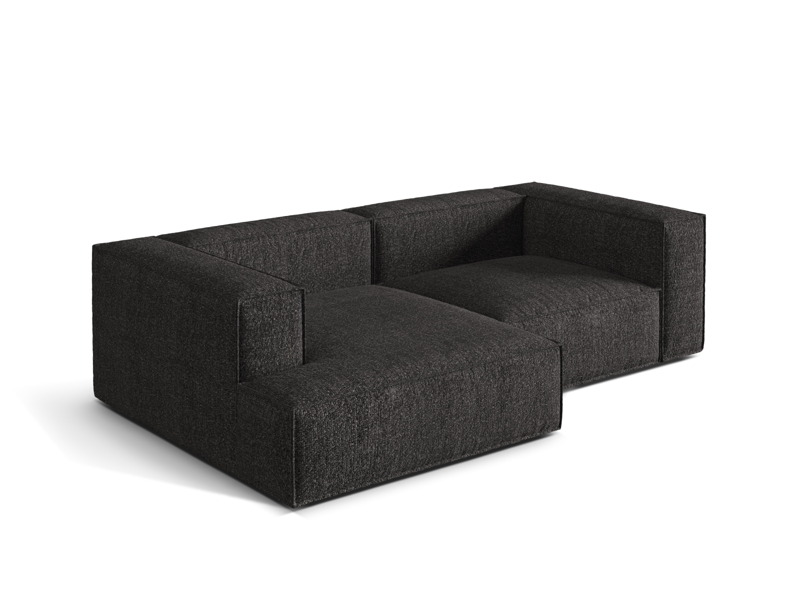 Boucle Modular Left Corner Sofa, "Nuria", 3 Seats, 252x147x72