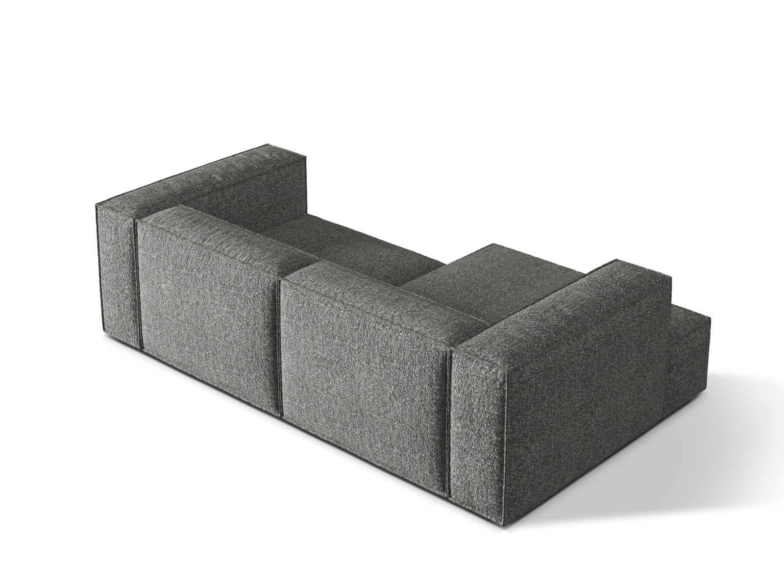 Boucle Modular Left Corner Sofa, "Nuria", 3 Seats, 252x147x72