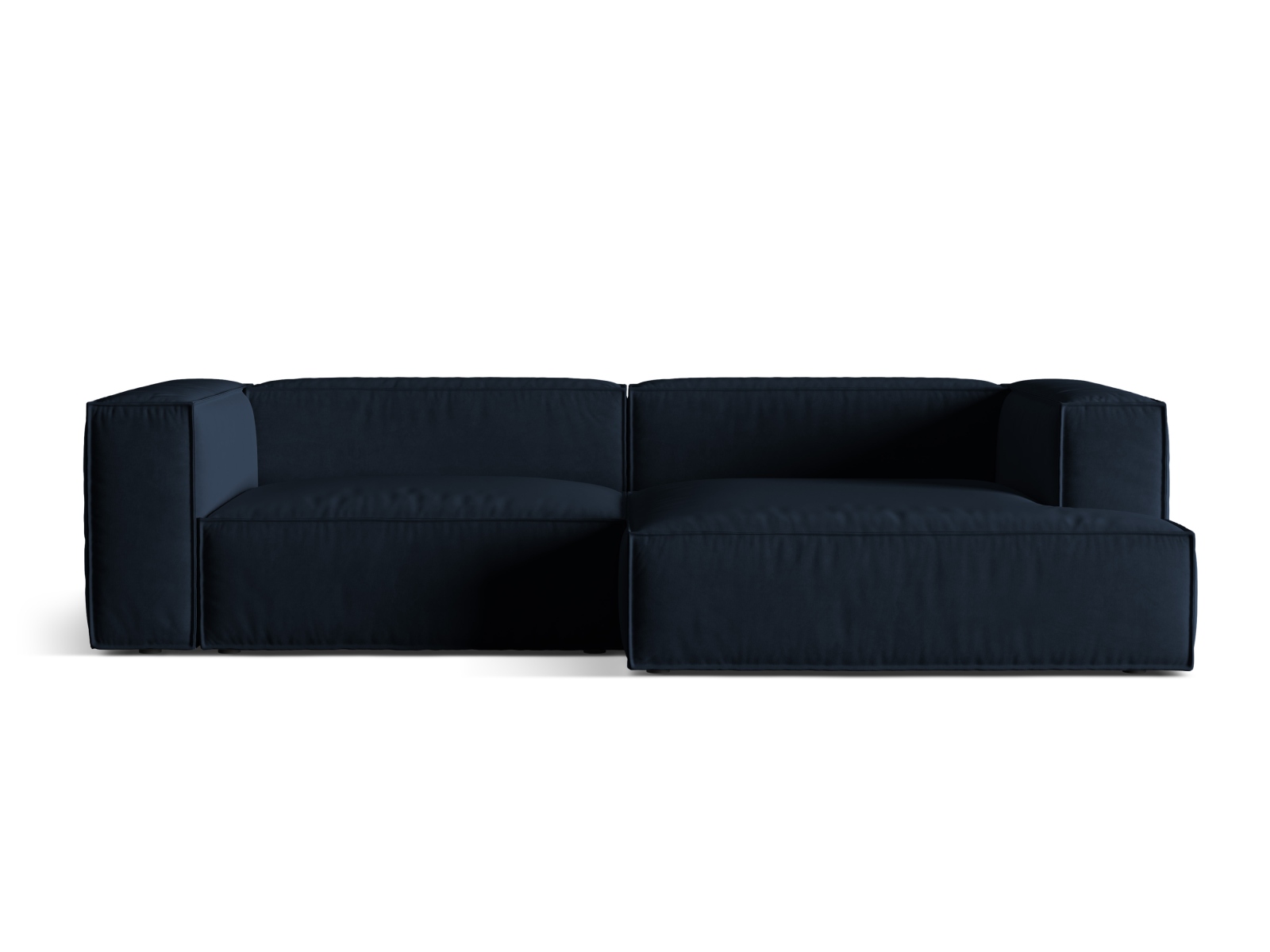Velvet Modular Right Corner Sofa, "Nuria", 4 Seats, 292x147x72