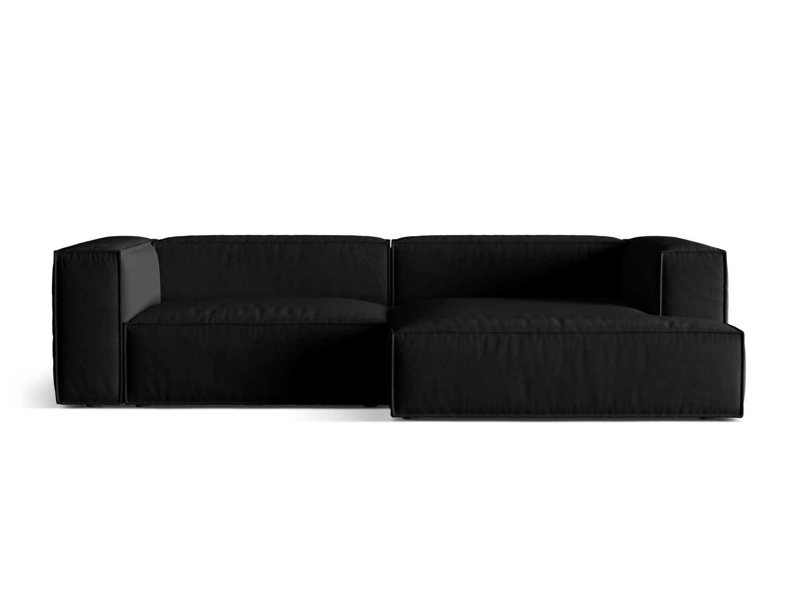 Velvet Modular Right Corner Sofa, "Nuria", 4 Seats, 292x147x72