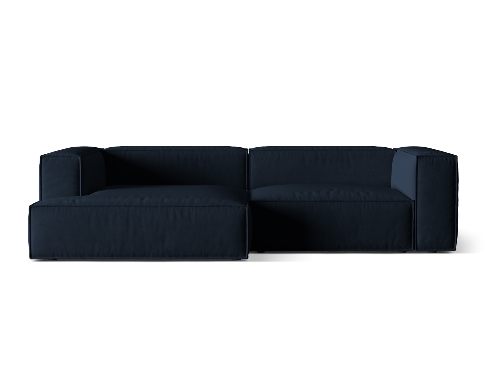 Velvet Modular Left Corner Sofa, "Nuria", 4 Seats, 292x147x72