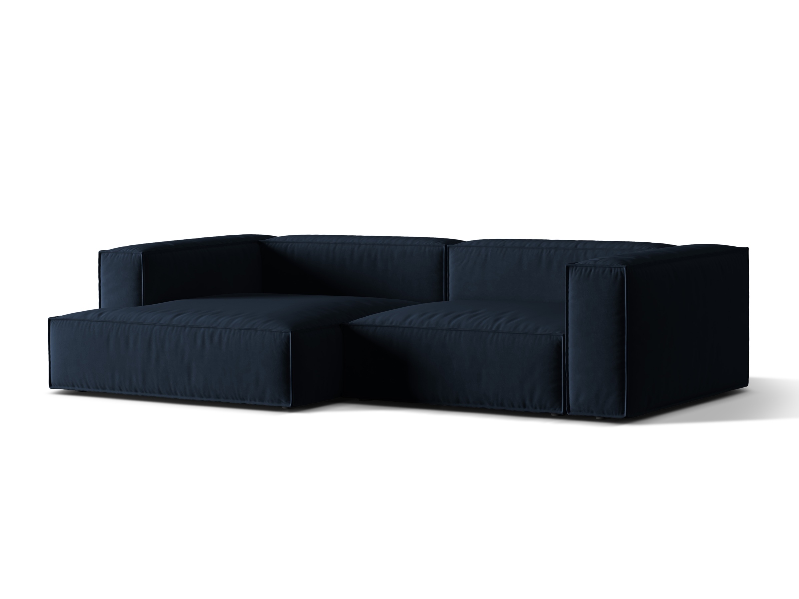 Velvet Modular Left Corner Sofa, "Nuria", 4 Seats, 292x147x72