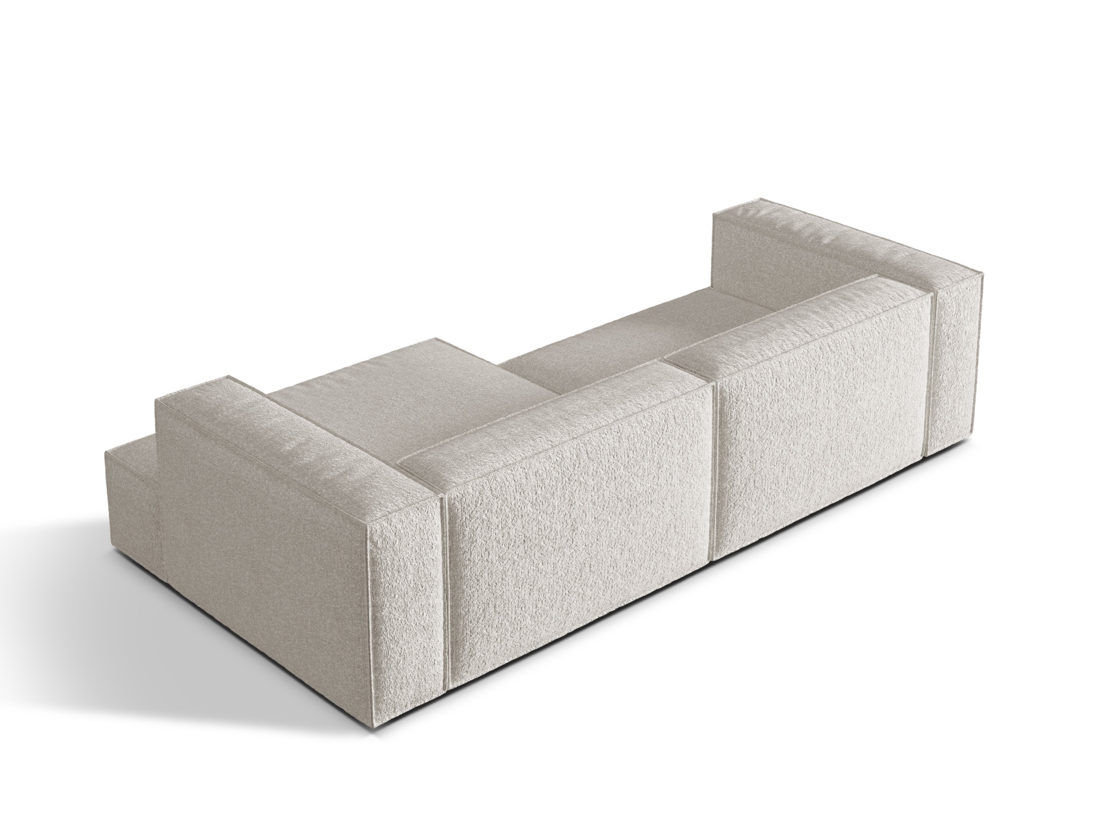 Boucle Modular Right Corner Sofa, "Nuria", 4 Seats, 292x147x72