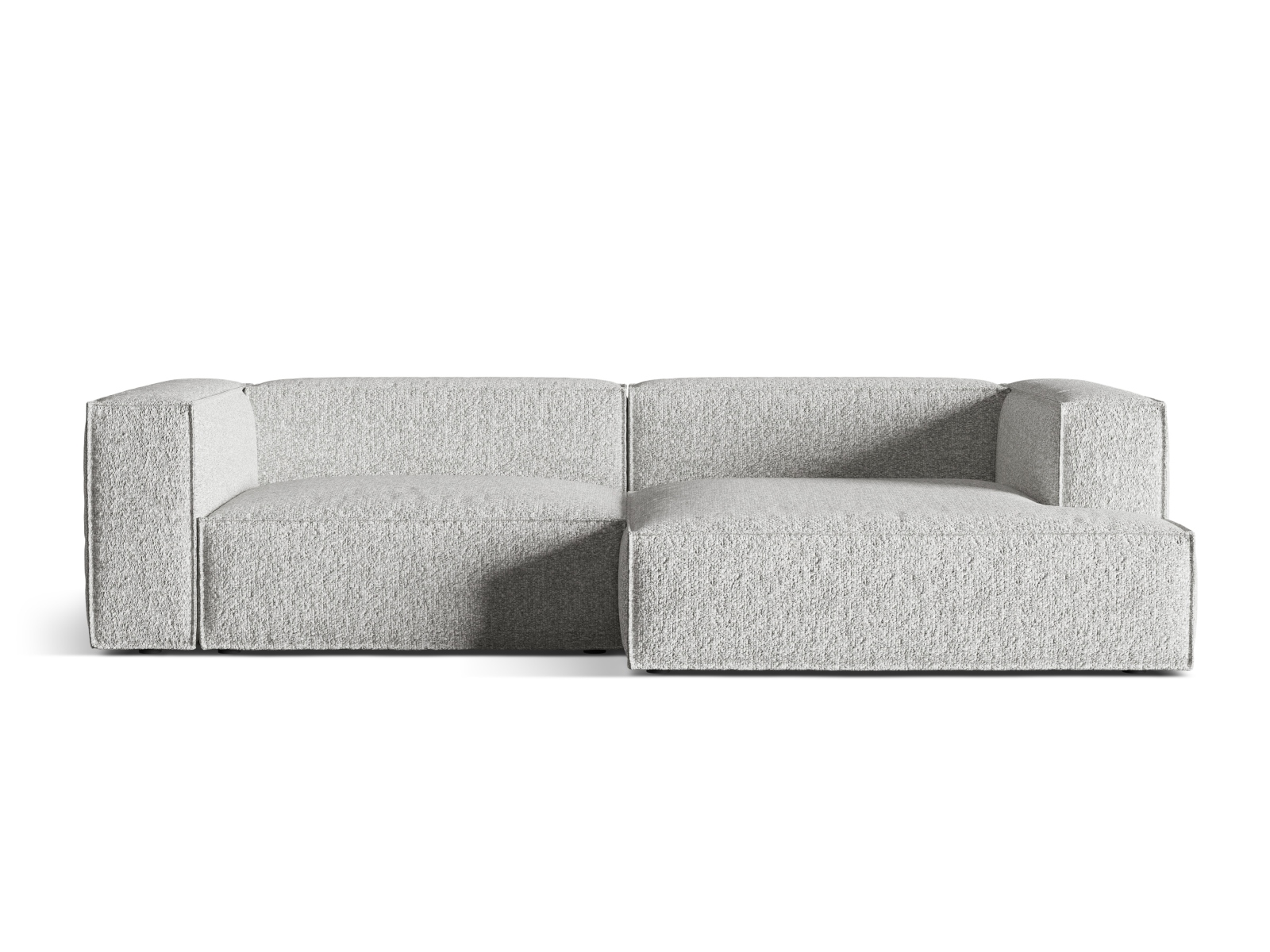 Boucle Modular Right Corner Sofa, "Nuria", 4 Seats, 292x147x72