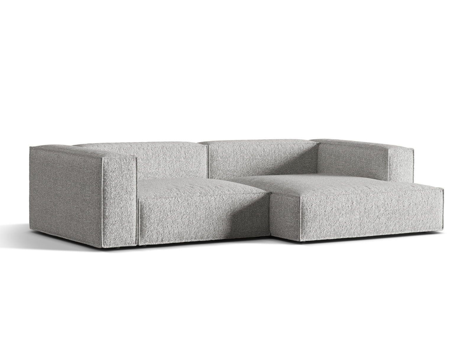 Boucle Modular Right Corner Sofa, "Nuria", 4 Seats, 292x147x72