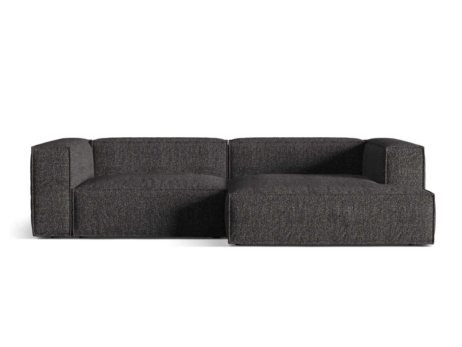 Boucle Modular Right Corner Sofa, "Nuria", 4 Seats, 292x147x72