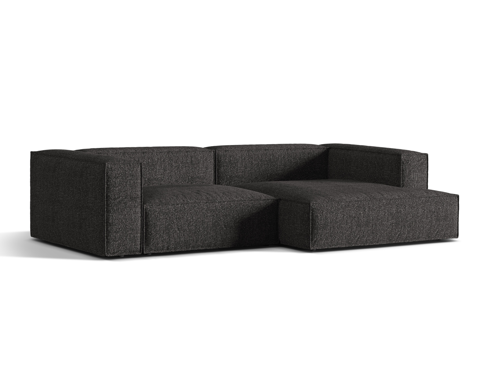 Boucle Modular Right Corner Sofa, "Nuria", 4 Seats, 292x147x72