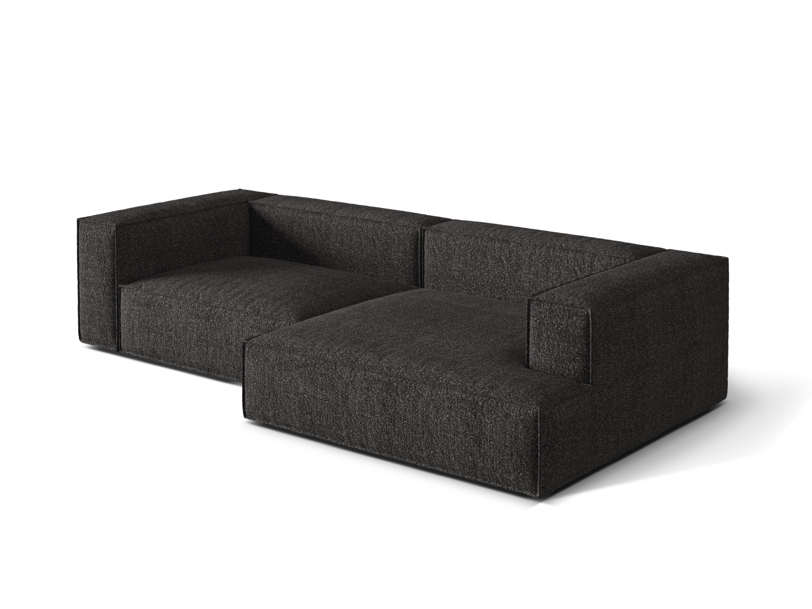 Boucle Modular Right Corner Sofa, "Nuria", 4 Seats, 292x147x72