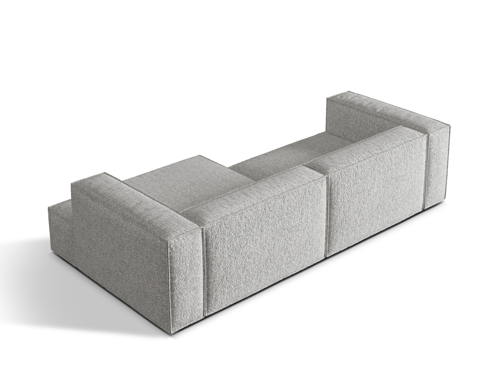 Boucle Modular Right Corner Sofa, "Nuria", 4 Seats, 292x147x72