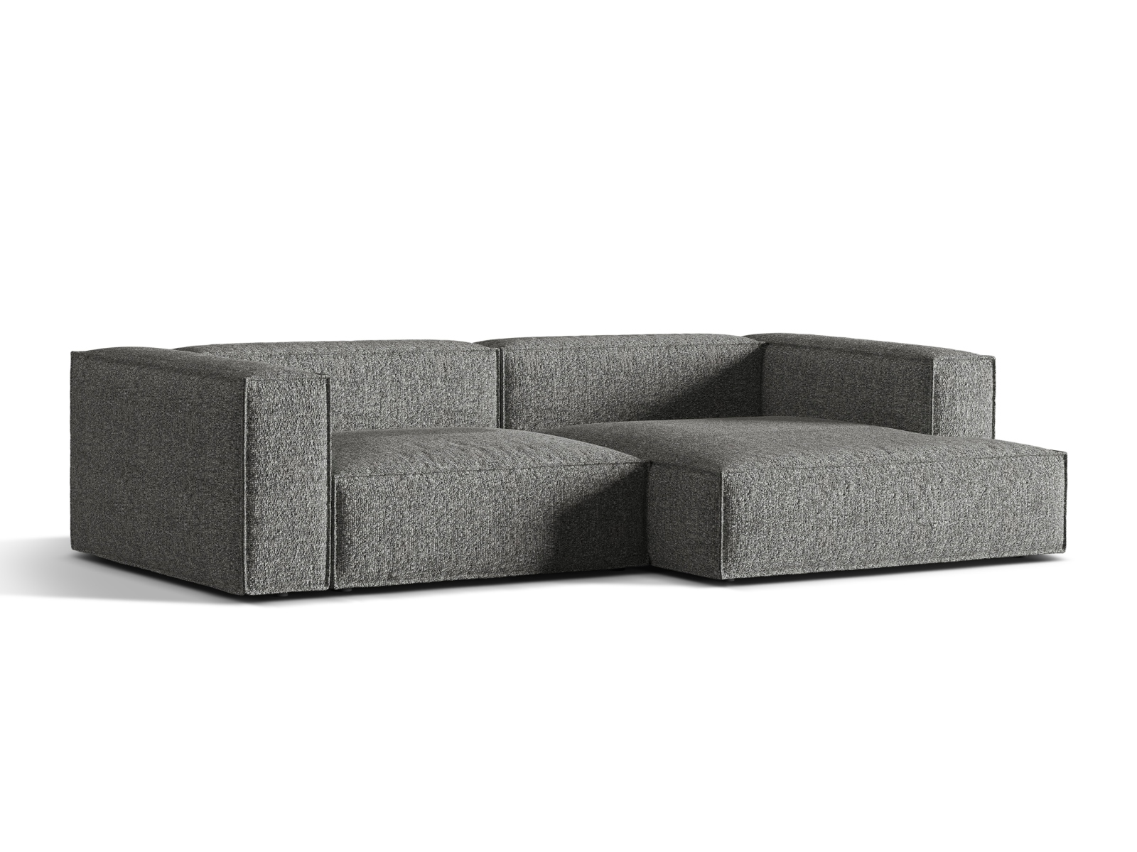 Boucle Modular Right Corner Sofa, "Nuria", 4 Seats, 292x147x72