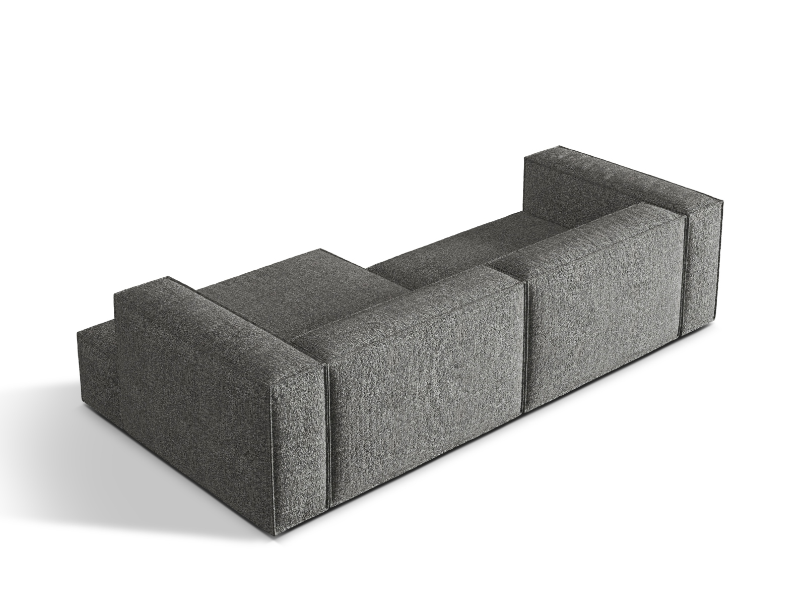 Boucle Modular Right Corner Sofa, "Nuria", 4 Seats, 292x147x72