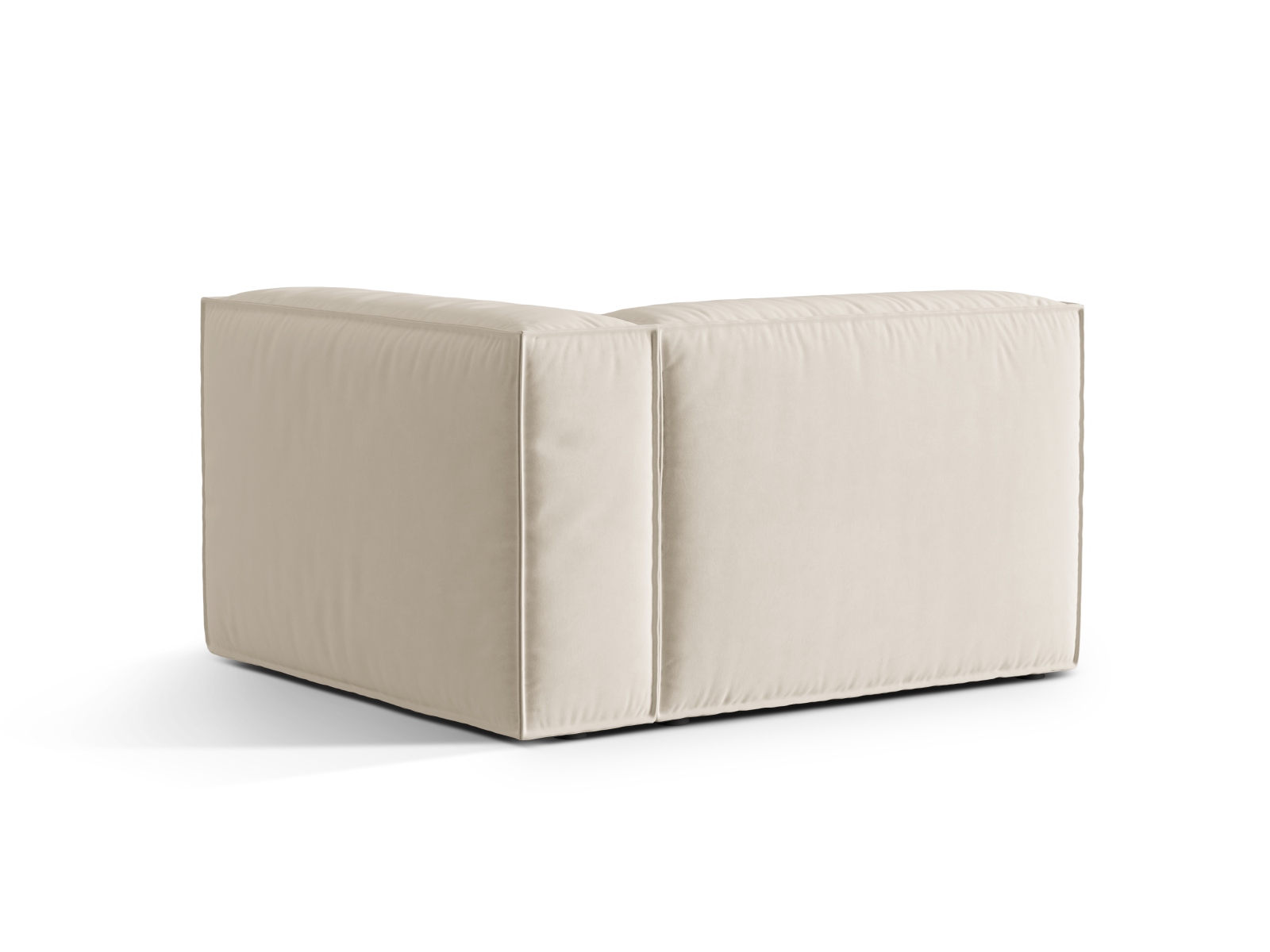 Velvet Right Modular Sofa, "Nuria", 1 Seat, 125x110x72