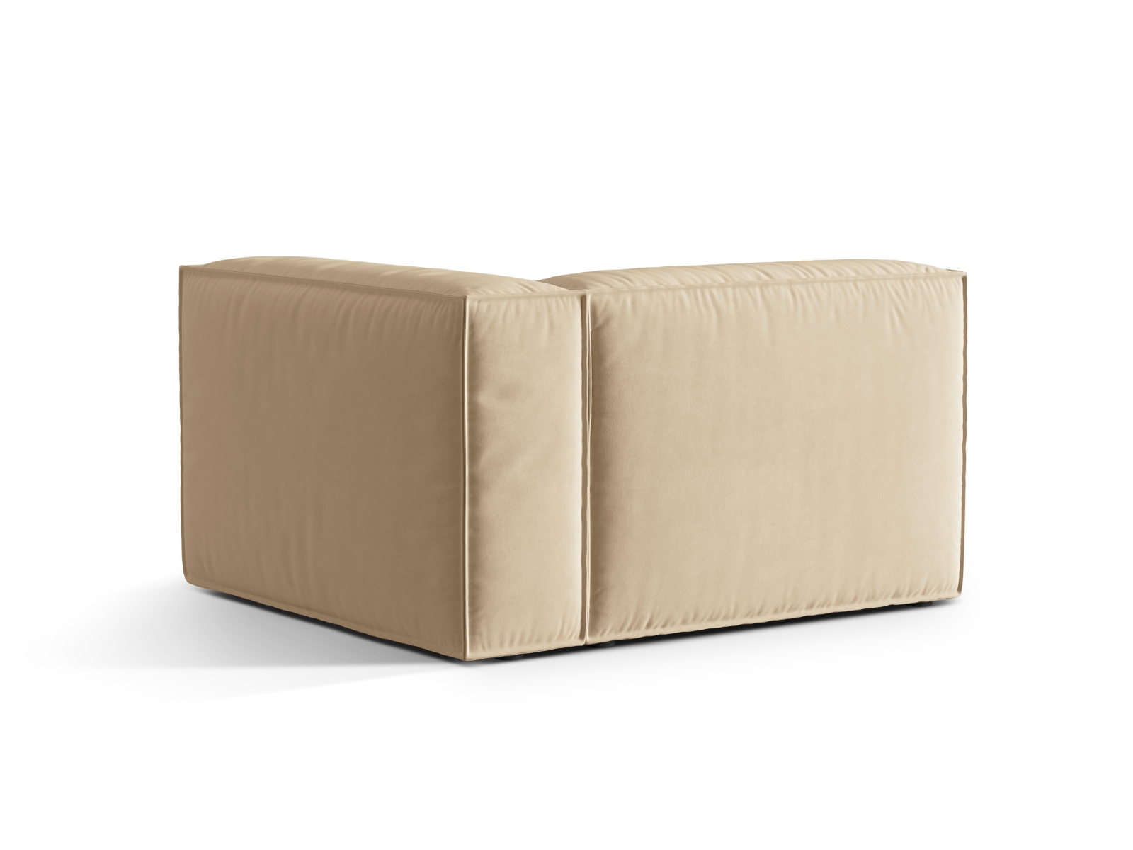 Velvet Right Modular Sofa, "Nuria", 1 Seat, 125x110x72