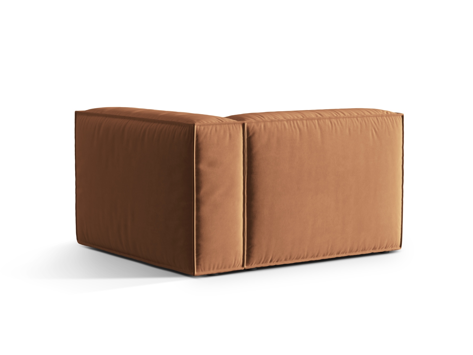 Velvet Right Modular Sofa, "Nuria", 1 Seat, 125x110x72